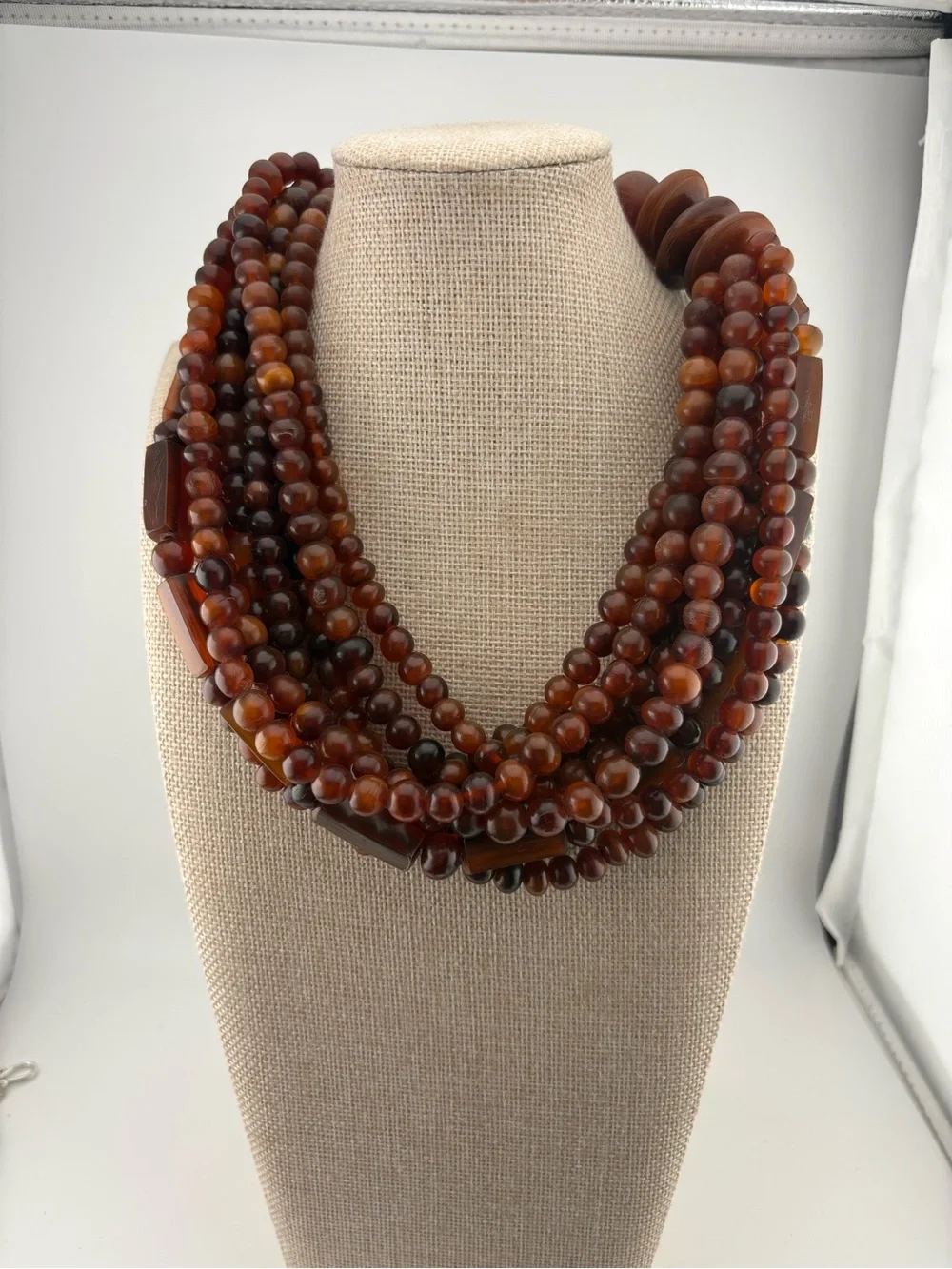 Gerda Lynggaard Monies Multi-Strand Water Buffalo Horn Necklace – 18”